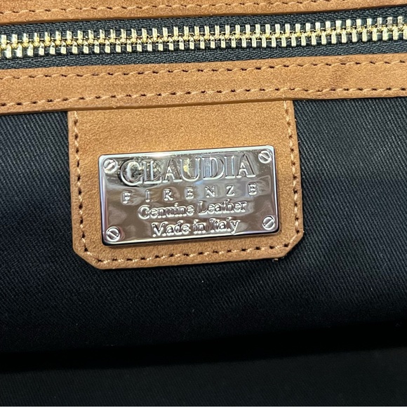Chic Tan Suede Claudia Firenze Women's Tote Bag - Picture 9 of 16